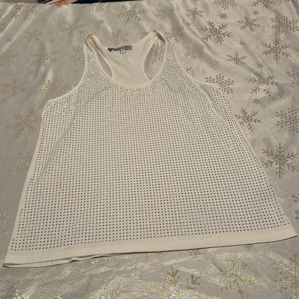 Jennifer Lopez top Sz XL color beige